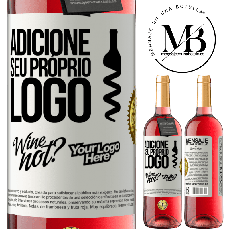 29,95 € Envio grátis | Vinho rosé Edição ROSÉ Adicione seu próprio logo Etiqueta Branca. Etiqueta personalizável Vinho jovem Colheita 2024 Tempranillo