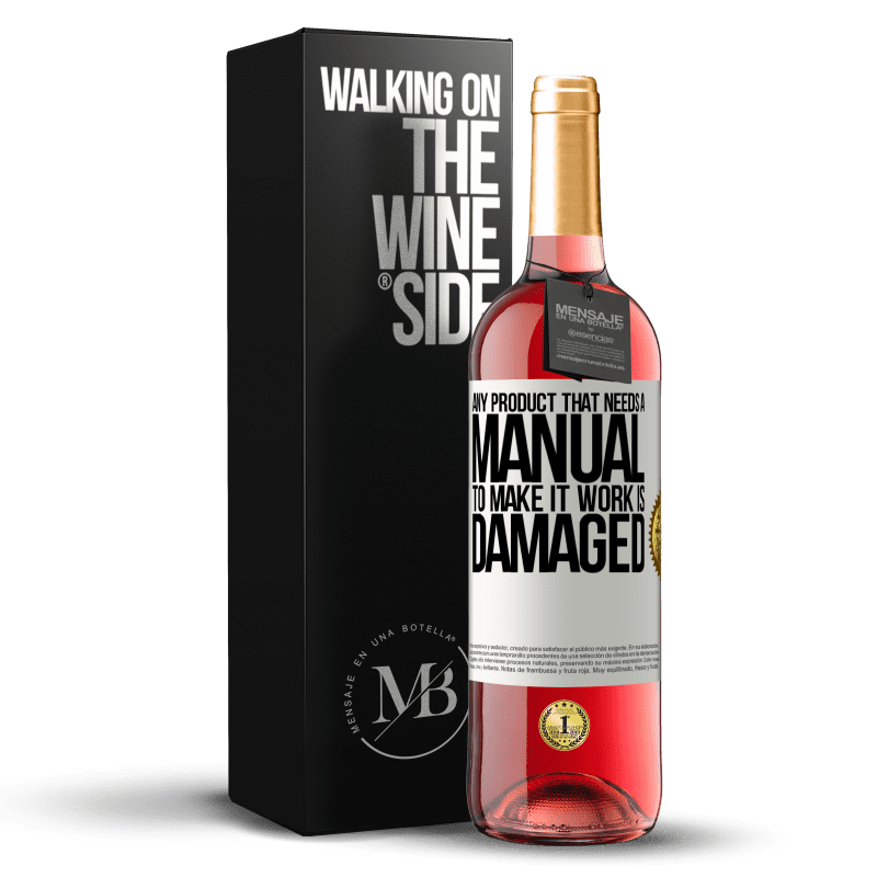 29,95 € Free Shipping | Rosé Wine ROSÉ Edition Any product that needs a manual to make it work is damaged White Label. Customizable label Young wine Harvest 2023 Tempranillo