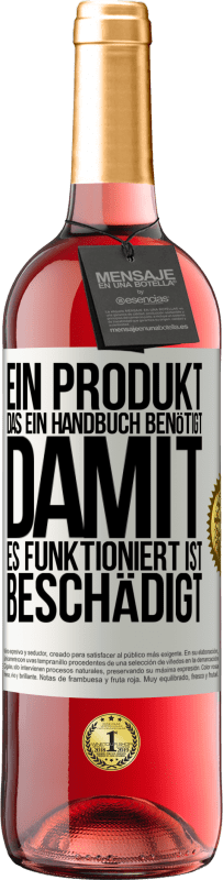 29,95 € Kostenloser Versand | Roséwein ROSÉ Ausgabe Ein Produkt, das ein Handbuch benötigt, damit es funktioniert, ist beschädigt Weißes Etikett. Anpassbares Etikett Junger Wein Ernte 2023 Tempranillo