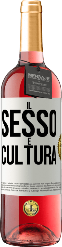 29,95 € Spedizione Gratuita | Vino rosato Edizione ROSÉ Il sesso è cultura Etichetta Bianca. Etichetta personalizzabile Vino giovane Raccogliere 2025 Tempranillo