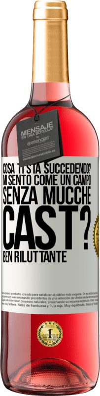 29,95 € | Vino rosato Edizione ROSÉ Cosa ti sta succedendo? Mi sento come un campo senza mucche. Cast? Ben riluttante Etichetta Bianca. Etichetta personalizzabile Vino giovane Raccogliere 2023 Tempranillo