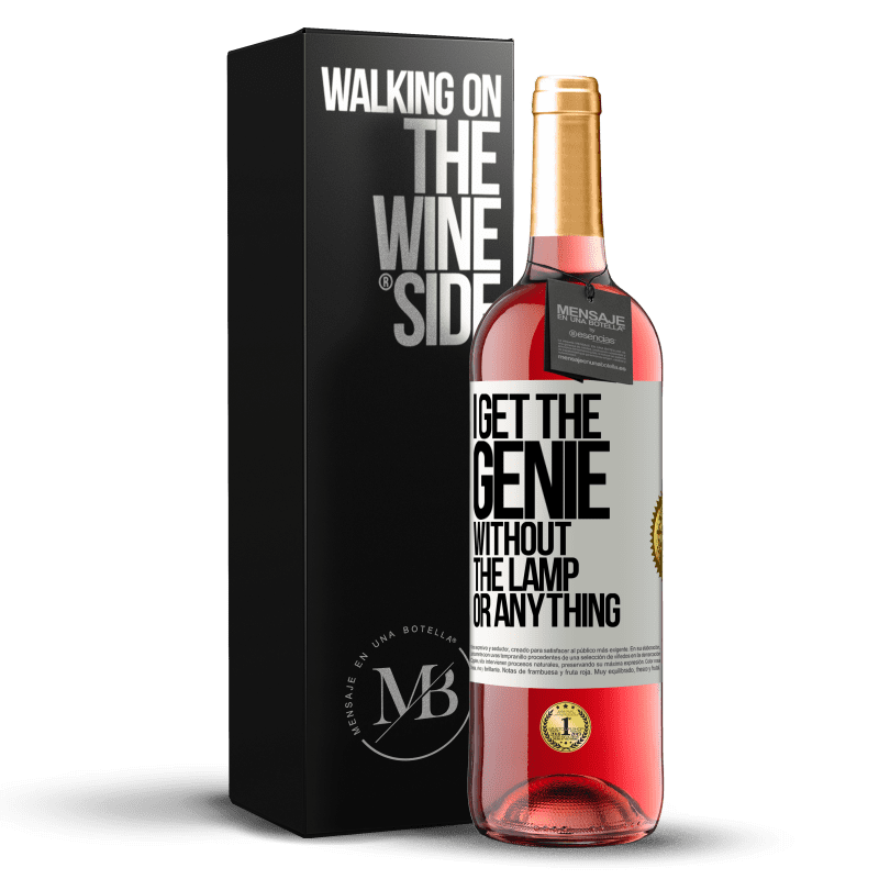 29,95 € Free Shipping | Rosé Wine ROSÉ Edition I get the genie without the lamp or anything White Label. Customizable label Young wine Harvest 2023 Tempranillo