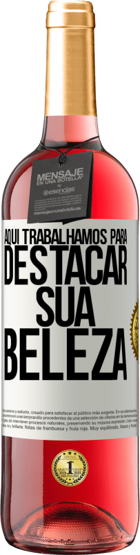 29,95 € | Vinho rosé Edição ROSÉ Aqui trabalhamos para destacar sua beleza Etiqueta Branca. Etiqueta personalizável Vinho jovem Colheita 2024 Tempranillo