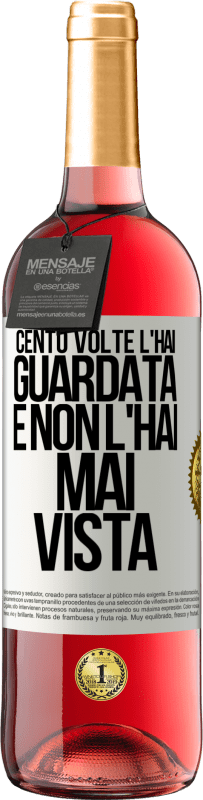 29,95 € Spedizione Gratuita | Vino rosato Edizione ROSÉ Cento volte l'hai guardata e non l'hai mai vista Etichetta Bianca. Etichetta personalizzabile Vino giovane Raccogliere 2025 Tempranillo