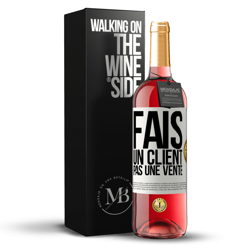 29,95 € Envoi gratuit | Vin rosé Édition ROSÉ Fais un client, pas une vente Étiquette Blanche. Étiquette personnalisable Vin jeune Récolte 2024 Tempranillo