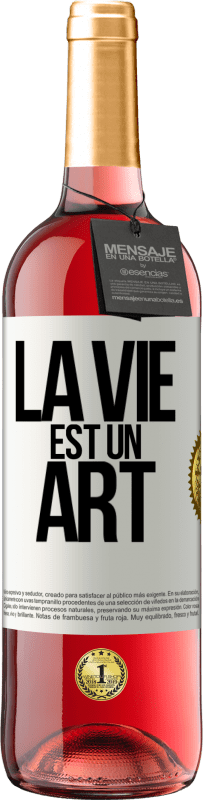 29,95 € Envoi gratuit | Vin rosé Édition ROSÉ La vie est un art Étiquette Blanche. Étiquette personnalisable Vin jeune Récolte 2025 Tempranillo