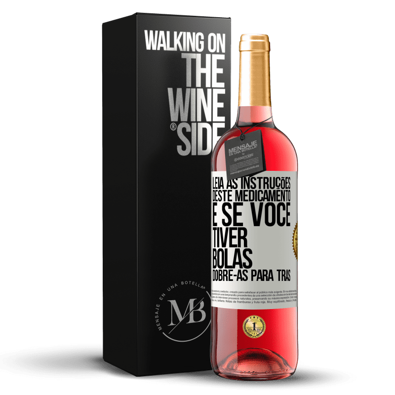 29,95 € Envio grátis | Vinho rosé Edição ROSÉ Leia as instruções deste medicamento e se você tiver bolas, dobre-as para trás Etiqueta Branca. Etiqueta personalizável Vinho jovem Colheita 2023 Tempranillo