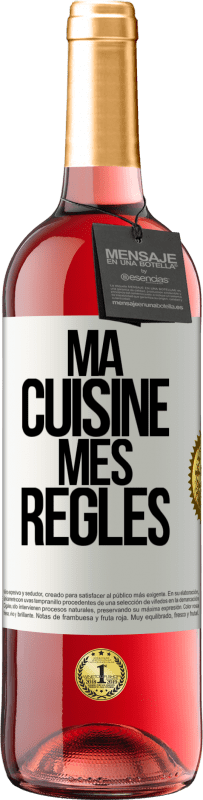 29,95 € | Vin rosé Édition ROSÉ Ma cuisine, mes règles Étiquette Blanche. Étiquette personnalisable Vin jeune Récolte 2025 Tempranillo