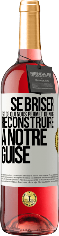 29,95 € | Vin rosé Édition ROSÉ Se briser est ce qui nous permet de nous reconstruire à notre guise Étiquette Blanche. Étiquette personnalisable Vin jeune Récolte 2025 Tempranillo