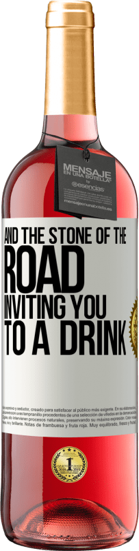 29,95 € Free Shipping | Rosé Wine ROSÉ Edition And the stone of the road inviting you to a drink White Label. Customizable label Young wine Harvest 2023 Tempranillo