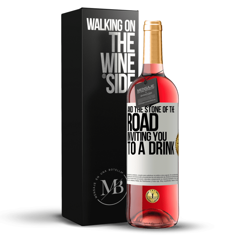 29,95 € Free Shipping | Rosé Wine ROSÉ Edition And the stone of the road inviting you to a drink White Label. Customizable label Young wine Harvest 2023 Tempranillo