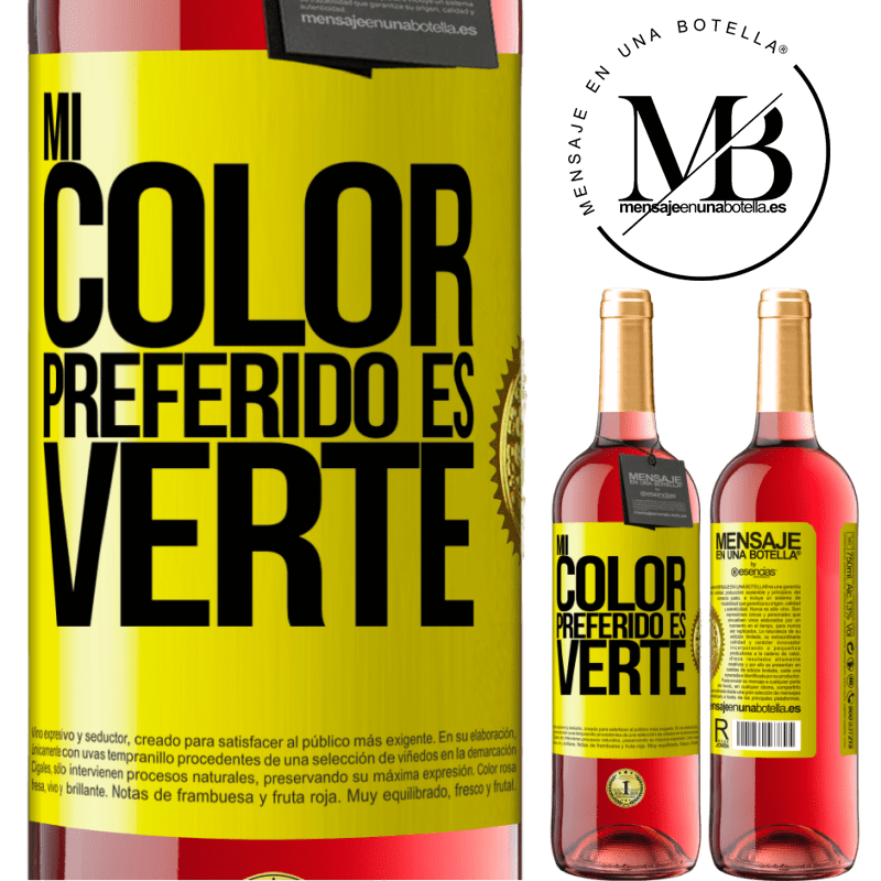 24,95 € Free Shipping | Rosé Wine ROSÉ Edition Mi color preferido es: verte Yellow Label. Customizable label Young wine Harvest 2021 Tempranillo