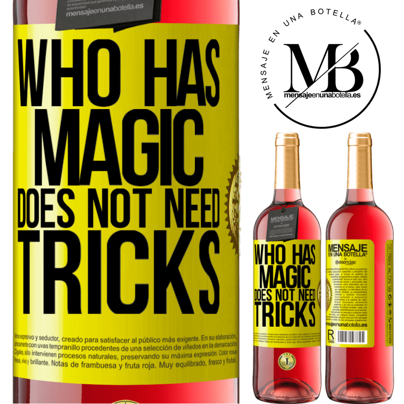29,95 € Free Shipping | Rosé Wine ROSÉ Edition Who has magic does not need tricks Yellow Label. Customizable label Young wine Harvest 2021 Tempranillo