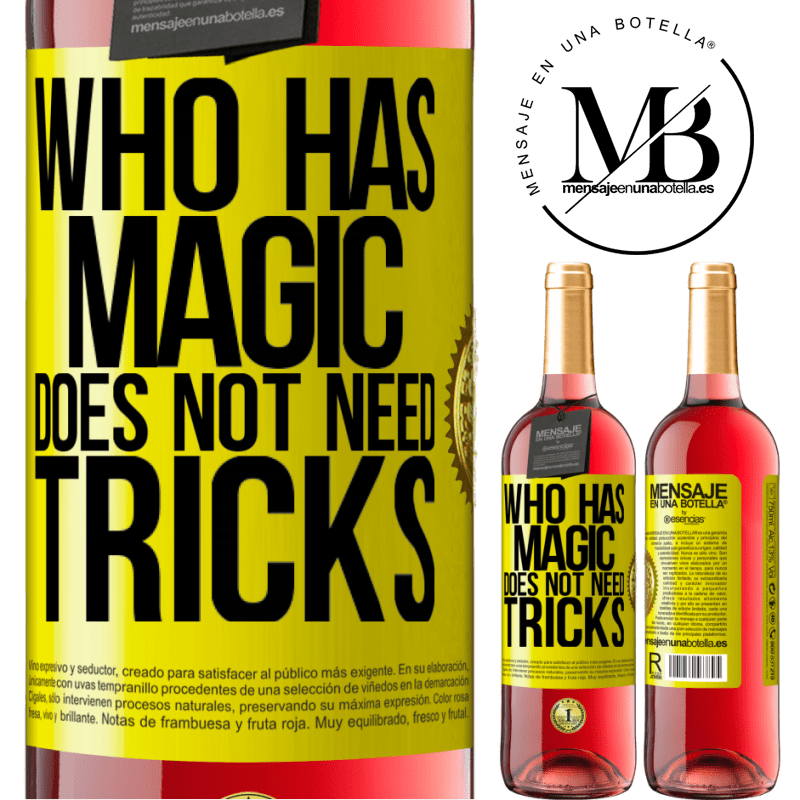 29,95 € Free Shipping | Rosé Wine ROSÉ Edition Who has magic does not need tricks Yellow Label. Customizable label Young wine Harvest 2024 Tempranillo