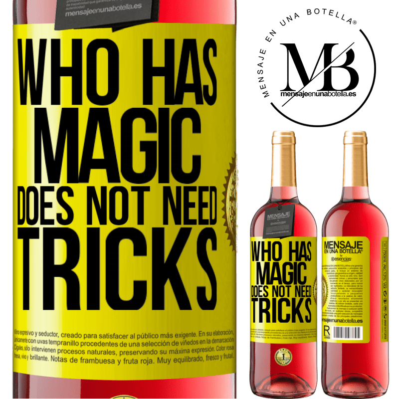 29,95 € Free Shipping | Rosé Wine ROSÉ Edition Who has magic does not need tricks Yellow Label. Customizable label Young wine Harvest 2025 Tempranillo