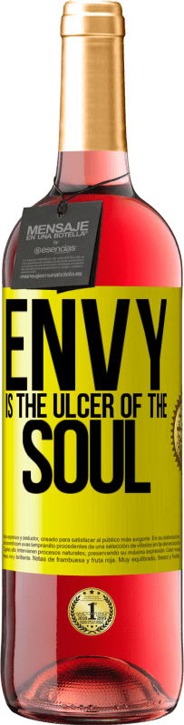 29,95 € | Rosé Wine ROSÉ Edition Envy is the ulcer of the soul Yellow Label. Customizable label Young wine Harvest 2023 Tempranillo