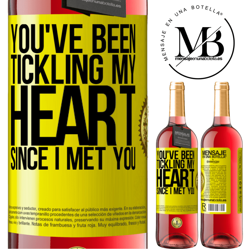 29,95 € Free Shipping | Rosé Wine ROSÉ Edition You've been tickling my heart since I met you Yellow Label. Customizable label Young wine Harvest 2021 Tempranillo