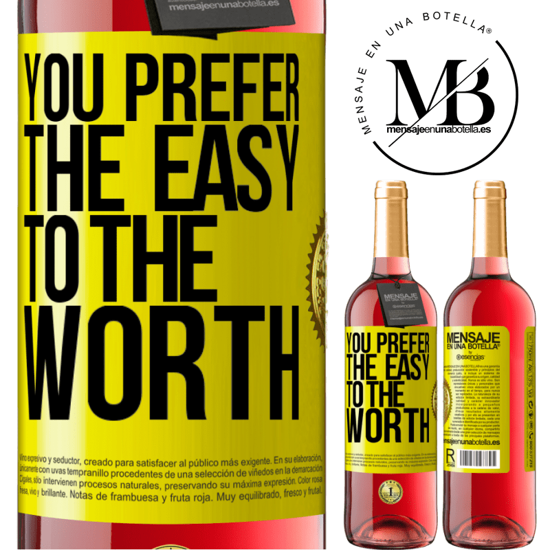 29,95 € Free Shipping | Rosé Wine ROSÉ Edition You prefer the easy to the worth Yellow Label. Customizable label Young wine Harvest 2021 Tempranillo