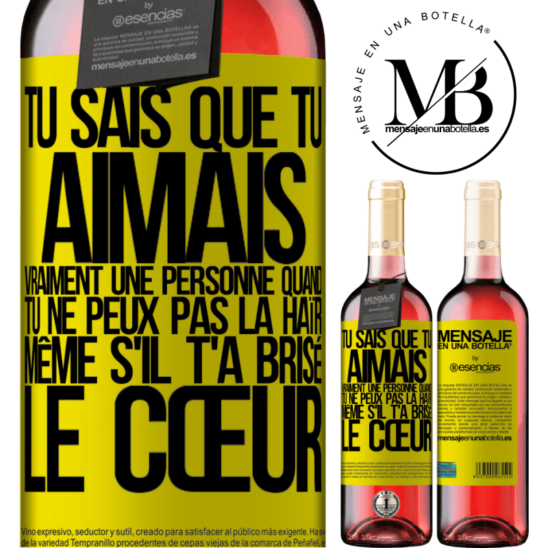 «Tu sais que tu aimais vraiment quelqu'un quand tu ne peux pas la haïr même si elle t'a brisé le cœur» Édition ROSÉ