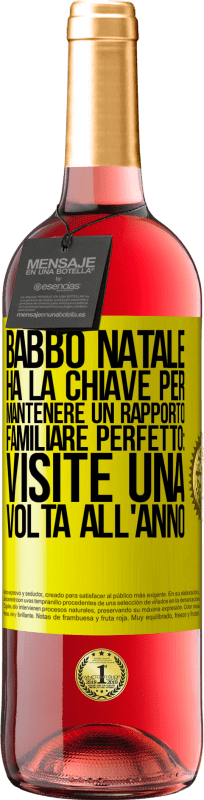 «Babbo Natale ha la chiave per mantenere un rapporto familiare perfetto: visite una volta all'anno» Edizione ROSÉ
