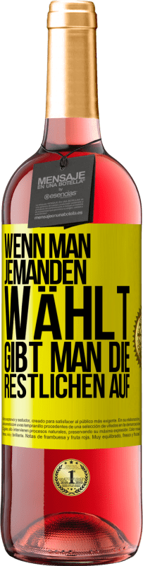 29,95 € Kostenloser Versand | Roséwein ROSÉ Ausgabe Wenn man jemanden wählt, gibt man die Restlichen auf Gelbes Etikett. Anpassbares Etikett Junger Wein Ernte 2024 Tempranillo