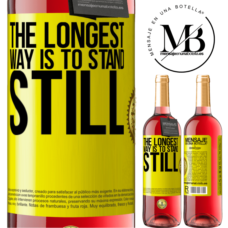 24,95 € Free Shipping | Rosé Wine ROSÉ Edition The longest way is to stand still Yellow Label. Customizable label Young wine Harvest 2021 Tempranillo