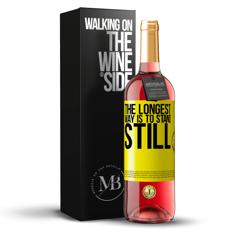 29,95 € Free Shipping | Rosé Wine ROSÉ Edition The longest way is to stand still Yellow Label. Customizable label Young wine Harvest 2022 Tempranillo