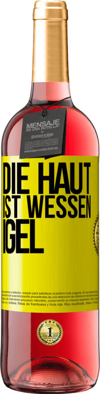 29,95 € | Roséwein ROSÉ Ausgabe Die Haut ist wessen Igel Gelbes Etikett. Anpassbares Etikett Junger Wein Ernte 2024 Tempranillo