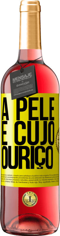 29,95 € | Vinho rosé Edição ROSÉ A pele é cujo ouriço Etiqueta Amarela. Etiqueta personalizável Vinho jovem Colheita 2023 Tempranillo