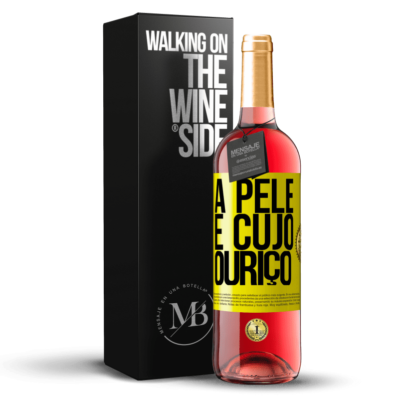 29,95 € Envio grátis | Vinho rosé Edição ROSÉ A pele é cujo ouriço Etiqueta Amarela. Etiqueta personalizável Vinho jovem Colheita 2025 Tempranillo