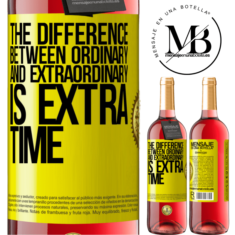 29,95 € Free Shipping | Rosé Wine ROSÉ Edition The difference between ordinary and extraordinary is EXTRA time Yellow Label. Customizable label Young wine Harvest 2021 Tempranillo