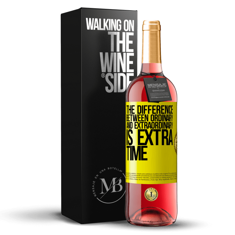 29,95 € Free Shipping | Rosé Wine ROSÉ Edition The difference between ordinary and extraordinary is EXTRA time Yellow Label. Customizable label Young wine Harvest 2023 Tempranillo