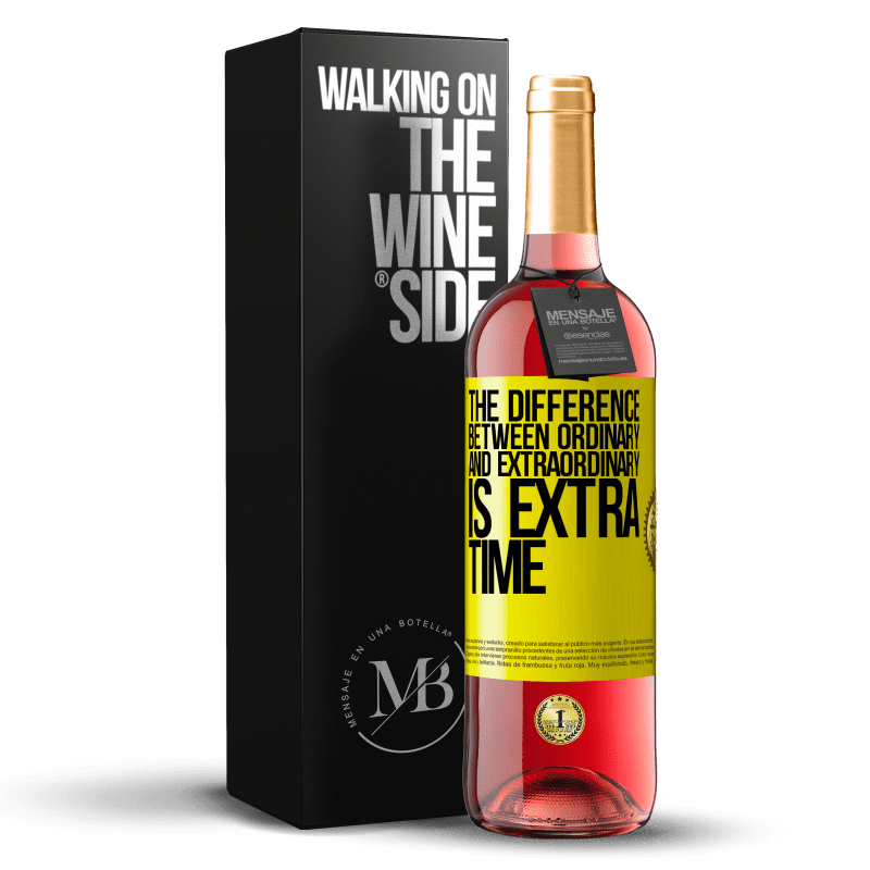 29,95 € Бесплатная доставка | Розовое вино Издание ROSÉ Разница между обычным и экстраординарным - это ДОПОЛНИТЕЛЬНОЕ время Желтая этикетка. Настраиваемая этикетка Молодое вино Урожай 2024 Tempranillo