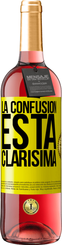 29,95 € Envío gratis | Vino Rosado Edición ROSÉ La confusión esta clarísima Etiqueta Amarilla. Etiqueta personalizable Vino joven Cosecha 2025 Tempranillo