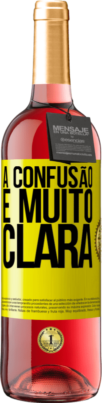 29,95 € Envio grátis | Vinho rosé Edição ROSÉ A confusão é muito clara Etiqueta Amarela. Etiqueta personalizável Vinho jovem Colheita 2025 Tempranillo