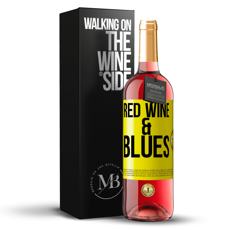 29,95 € Бесплатная доставка | Розовое вино Издание ROSÉ Red wine & Blues Желтая этикетка. Настраиваемая этикетка Молодое вино Урожай 2025 Tempranillo