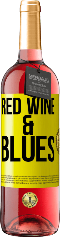 29,95 € Envio grátis | Vinho rosé Edição ROSÉ Red wine & Blues Etiqueta Amarela. Etiqueta personalizável Vinho jovem Colheita 2023 Tempranillo