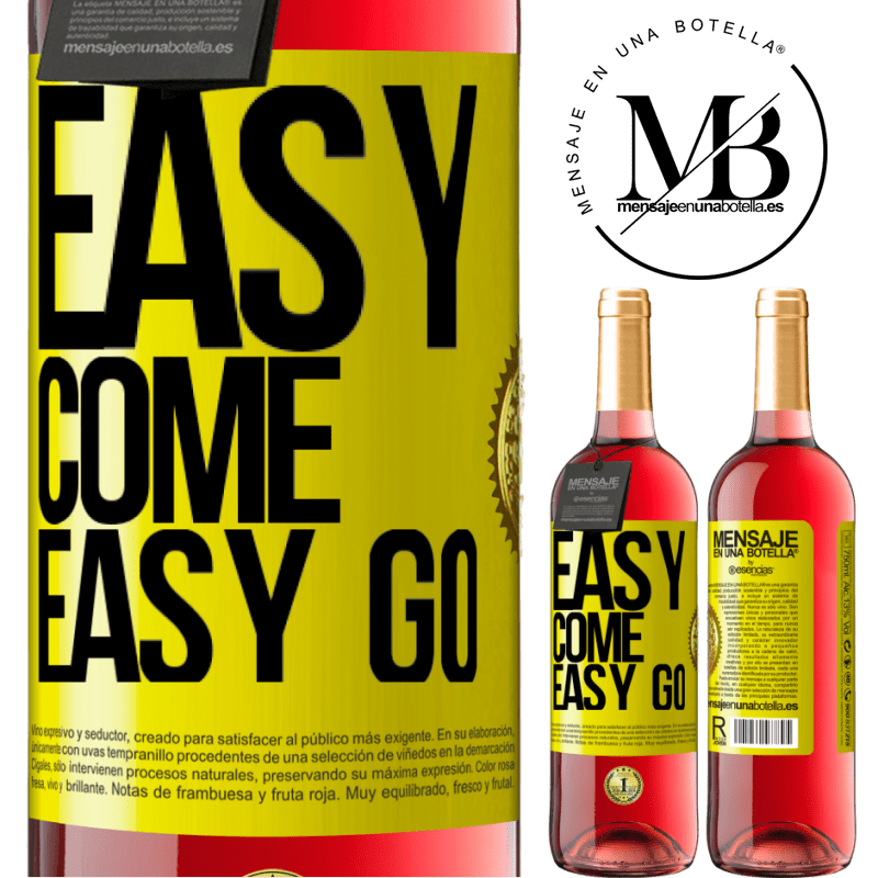 24,95 € Free Shipping | Rosé Wine ROSÉ Edition Easy come, easy go Yellow Label. Customizable label Young wine Harvest 2021 Tempranillo