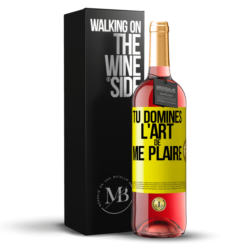 29,95 € Envoi gratuit | Vin rosé Édition ROSÉ Tu domines l'art de me plaire Étiquette Jaune. Étiquette personnalisable Vin jeune Récolte 2024 Tempranillo