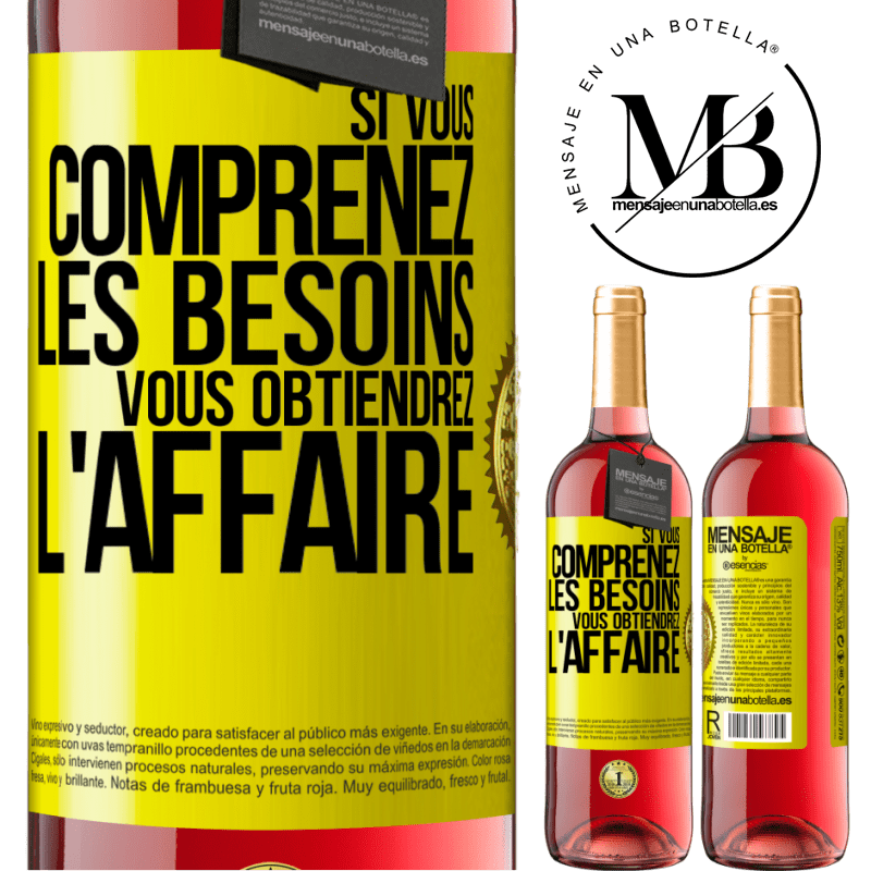 29,95 € Envoi gratuit | Vin rosé Édition ROSÉ Si vous comprenez les besoins vous obtiendrez l'affaire Étiquette Jaune. Étiquette personnalisable Vin jeune Récolte 2023 Tempranillo