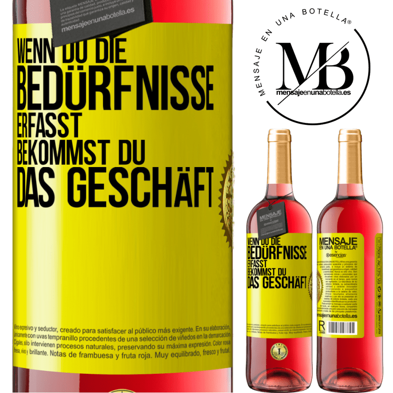 29,95 € Kostenloser Versand | Roséwein ROSÉ Ausgabe Wenn du die Bedürfnisse erfasst, bekommst du das Geschäft Gelbes Etikett. Anpassbares Etikett Junger Wein Ernte 2025 Tempranillo