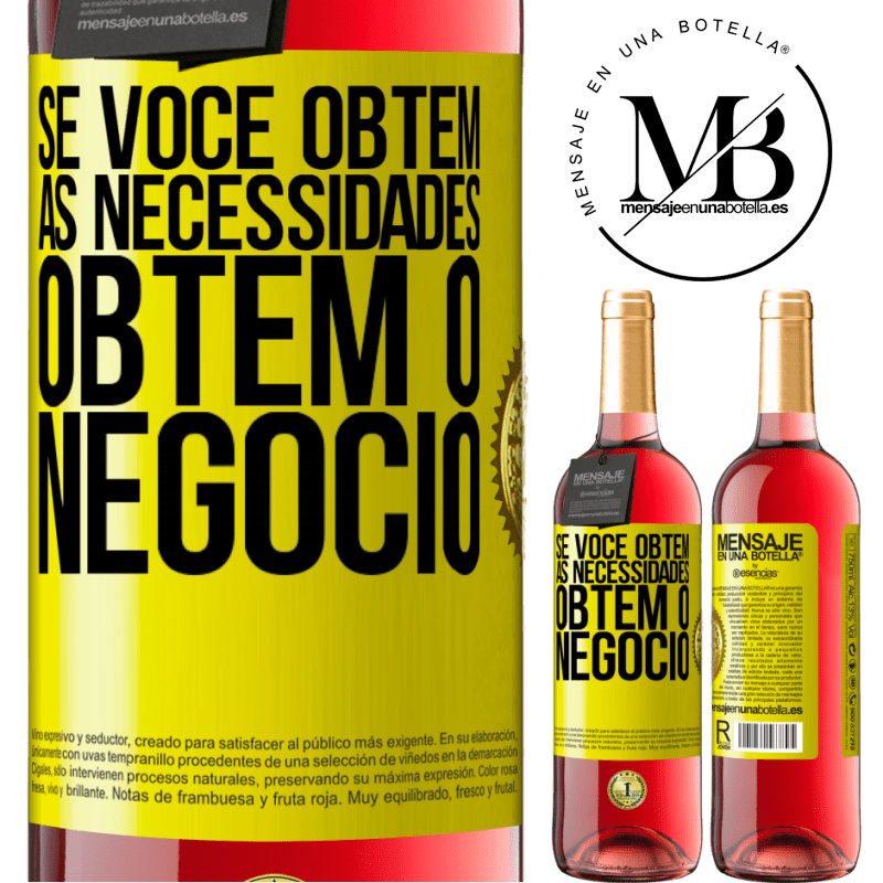 29,95 € Envio grátis | Vinho rosé Edição ROSÉ Se você obtém as necessidades, obtém o negócio Etiqueta Amarela. Etiqueta personalizável Vinho jovem Colheita 2025 Tempranillo