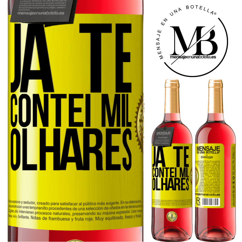 29,95 € Envio grátis | Vinho rosé Edição ROSÉ Já te contei mil olhares Etiqueta Amarela. Etiqueta personalizável Vinho jovem Colheita 2025 Tempranillo
