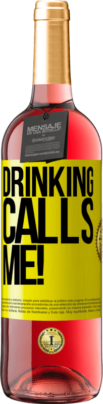 29,95 € Free Shipping | Rosé Wine ROSÉ Edition drinking calls me! Yellow Label. Customizable label Young wine Harvest 2024 Tempranillo