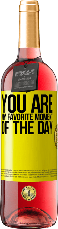 29,95 € Free Shipping | Rosé Wine ROSÉ Edition You are my favorite moment of the day Yellow Label. Customizable label Young wine Harvest 2022 Tempranillo
