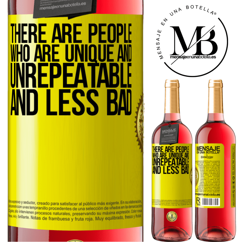 29,95 € Free Shipping | Rosé Wine ROSÉ Edition There are people who are unique and unrepeatable. And less bad Yellow Label. Customizable label Young wine Harvest 2023 Tempranillo