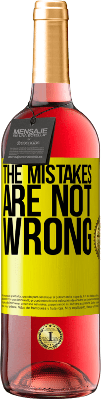 29,95 € 免费送货 | 桃红葡萄酒 ROSÉ版 错误没有错 黄色标签. 可自定义的标签 青年酒 收成 2025 Tempranillo