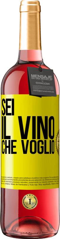 29,95 € | Vino rosato Edizione ROSÉ Sei il vino che voglio Etichetta Gialla. Etichetta personalizzabile Vino giovane Raccogliere 2023 Tempranillo