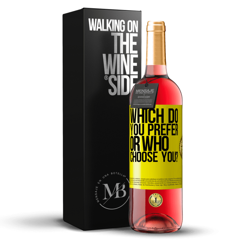 29,95 € Free Shipping | Rosé Wine ROSÉ Edition which do you prefer, or who choose you? Yellow Label. Customizable label Young wine Harvest 2024 Tempranillo