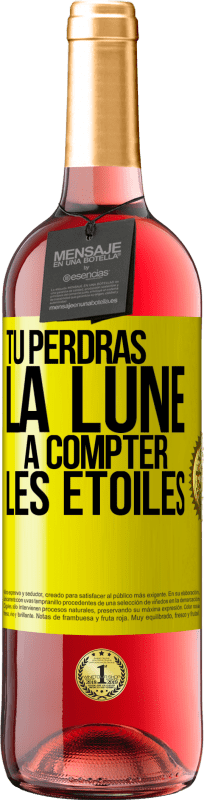 29,95 € | Vin rosé Édition ROSÉ Tu perdras la lune à compter les étoiles Étiquette Jaune. Étiquette personnalisable Vin jeune Récolte 2024 Tempranillo